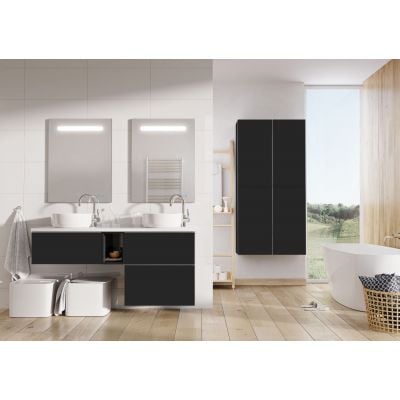 Szafka 60x44.9x28.1 cm podumywalkowa wisząca czarna RE080603027160 Elita Look