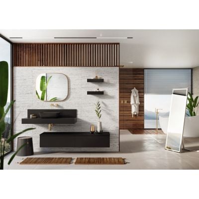 Szafka 60x44.9x28.1 cm podumywalkowa wisząca czarna RE080603027160 Elita Look