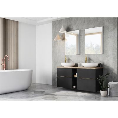 Szafka 60x44.9x63.5 cm podumywalkowa wisząca czarna RE080601027160 Elita Look