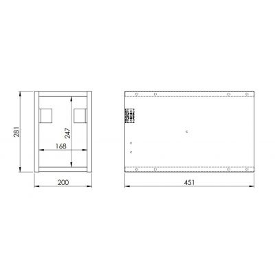 Szafka 20x45.1x28.1 cm boczna wisząca czarna RE110201027160 Elita Look