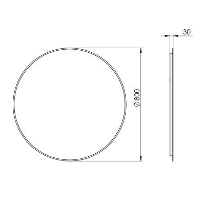Lustro 80x80 cm okrągłe z oświetleniem złoty RE060802015570 Elita Sharon Round