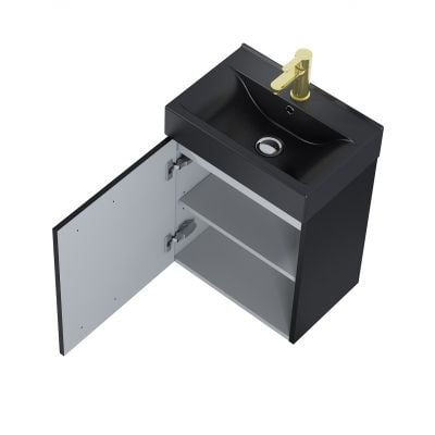 Umywalka z szafką 45 cm czarną RE020450157160 Elita Tiny