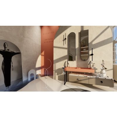 Szafka 60x44.9x28.1 cm podumywalkowa wisząca beżowa RE080603027020 Elita Look