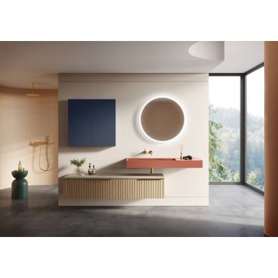 Szafka 50x12.6x80 cm boczna wisząca niebieska RE140500067030 Elita For All