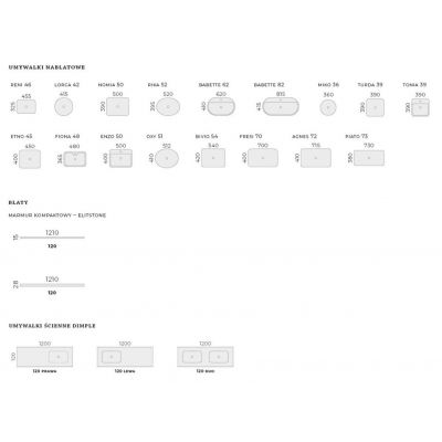 Szafka 120x45x31.8 cm podumywalkowa wisząca dąb RE081200006690 Elita Asami
