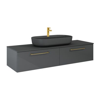 Szafka 160x44.9x31.8 cm podumywalkowa wisząca antracyt RE081604026610 Elita Look Slim