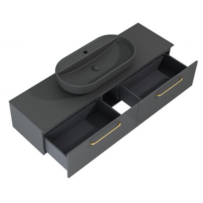 Szafka 160x44.9x31.8 cm podumywalkowa wisząca antracyt RE081604026610 Elita Look Slim