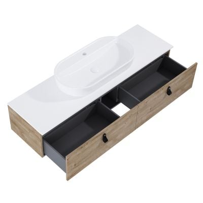 Szafka 160x44.9x31.8 cm podumywalkowa wisząca dąb RE081604027050 Elita Look Slim