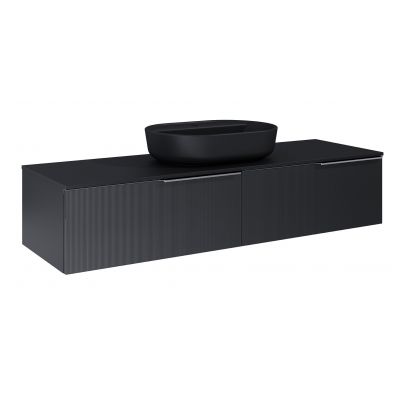 Szafka 160x45.3x31.8 cm podumywalkowa wisząca czarna RE081604047160 Elita Soho Slim
