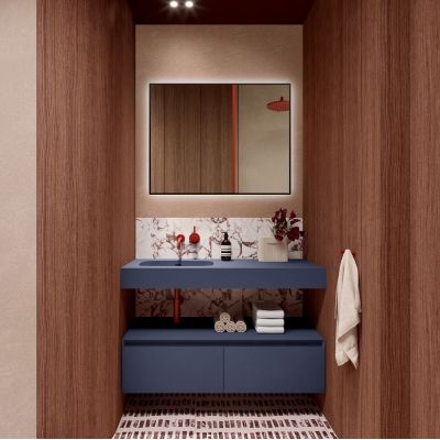Lustro 100x80 cm prostokątne z oświetleniem czarny RE061003010560 Elita Sharon Square