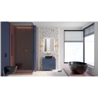 Lustro 60x80 cm prostokątne z oświetleniem złoty RE060603015570 Elita Sharon Square