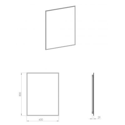 Lustro 60x80 cm prostokątne z oświetleniem złoty RE060603015570 Elita Sharon Square