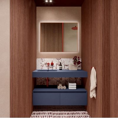 Lustro 100x80 cm prostokątne z oświetleniem RE061003015450 Elita Sharon Square