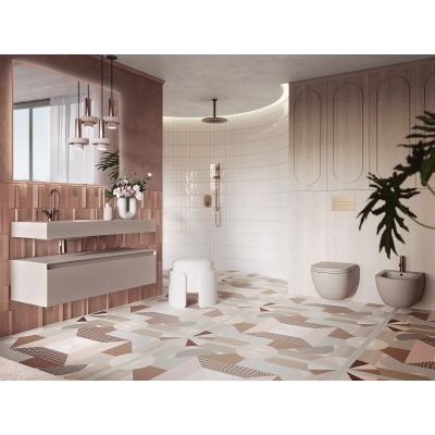 Lustro 120x80 cm prostokątne z oświetleniem RE061203015450 Elita Sharon Square