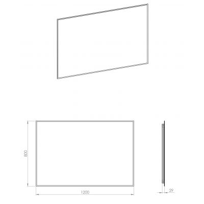 Lustro 120x80 cm prostokątne z oświetleniem RE061203015450 Elita Sharon Square