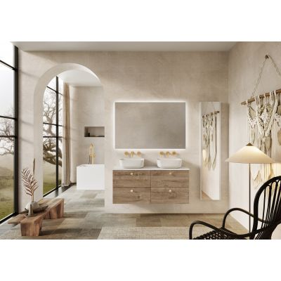 Lustro 120x80 cm prostokątne z oświetleniem z matą grzewczą RE069530000010 Elita Square