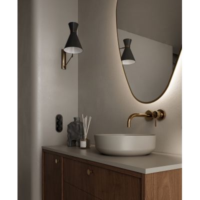 Umywalka 41.5x41.5 cm okrągła nablatowa brąz/beż RE040420047020 Elita Lorca