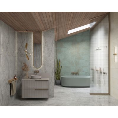 Umywalka 41.5x41.5 cm okrągła nablatowa brąz/beż RE040420047020 Elita Lorca