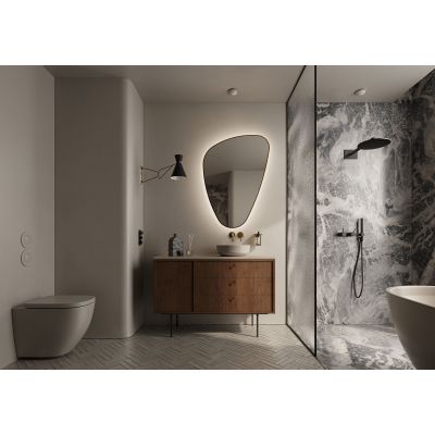 Umywalka 41.5x41.5 cm okrągła nablatowa brąz/beż RE040420047020 Elita Lorca