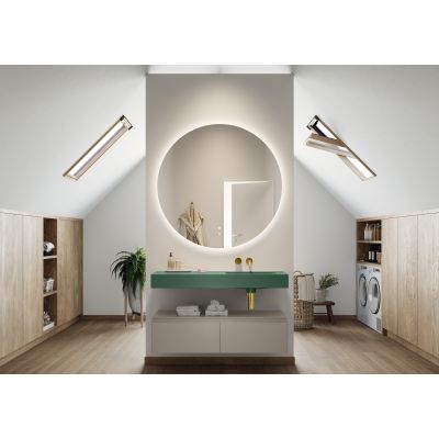 Umywalka 121x46 cm prostokątna ścienna zielona RE041202027010 Elita Dimple