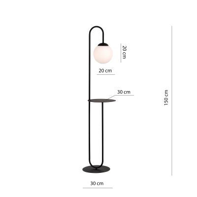 Lampa stojąca 1x10 W czarna 1235LP1 Emibig Bari