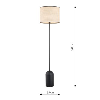 Lampa stojąca 1x15 W czarna 1324LP1 Emibig Aspen