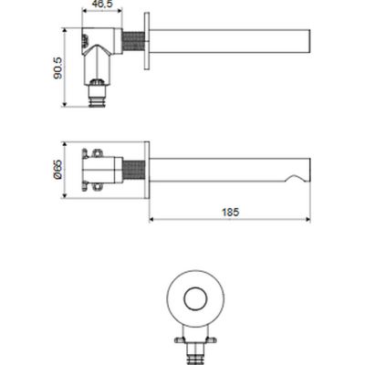 Wylewka do baterii wannowej biała AREX1242WH Excellent Pi
