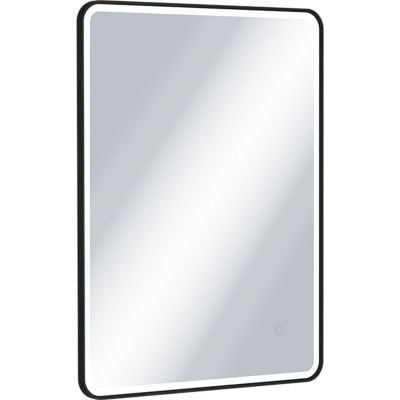 Lustro 60x80 cm prostokątne z oświetleniem z matą grzewczą czarny DOEXCO080060BL Excellent Corido