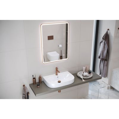 Lustro 60x80 cm prostokątne z oświetleniem z matą grzewczą DOEXCO080060CB Excellent Corido