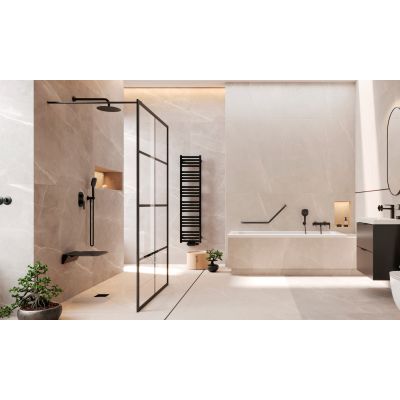 Grzejnik łazienkowy drabinkowy 146x35 cm czarny GREXHO14635BL Excellent Horos