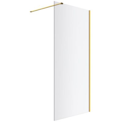 Ścianka prysznicowa walk-in 100 cm złoty szczotkowany/szkło przezroczyste KAEX15061000LPGB Excellent Vidoq