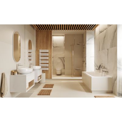 Grzejnik łazienkowy drabinkowy 72x50 cm czarny GREXMES72BL Excellent Meteor Side