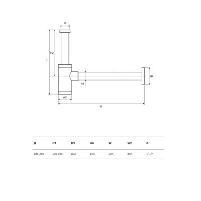 Excellent INEX2018GL syfon do umywalki