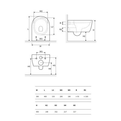 Zestaw miska + deska wolnoopadająca CEEX1404485WH Excellent Doto