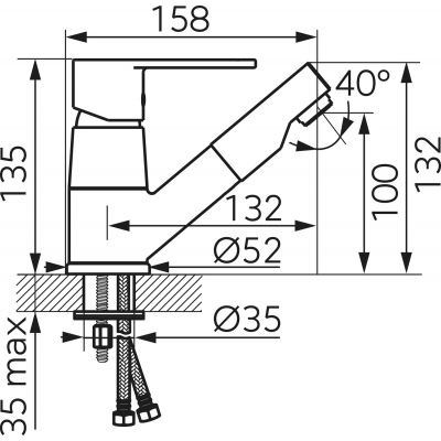 Ferro Algeo BAG2APO bateria umywalkowa stojąca chrom