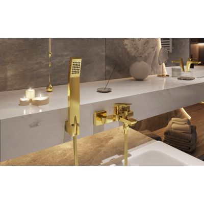 Ferro Vitto Gold Verdeline BVI2VLG bateria umywalkowa stojąca złoty