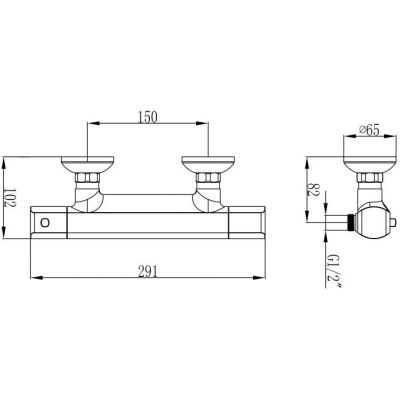 Bateria prysznicowa ścienna termostatyczna chrom FD1TS05711 FDesign Stabilla