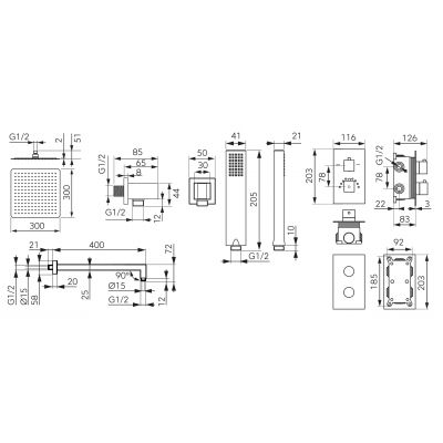 FDesign Stabilla FD1TS087SET111 zestaw prysznicowy