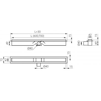 Odpływ liniowy 70 cm czarny FD74037025 FDesign Kleome
