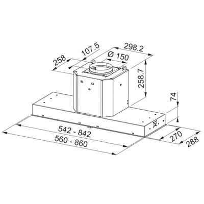Okap podszafkowy 1100456724 Franke Mythos