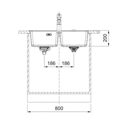 Zlewozmywak granitowy 76x51 cm biały 1140661785 Franke Maris