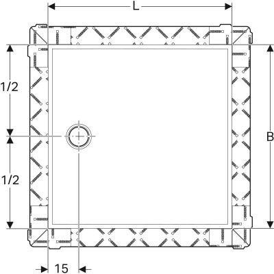 Panel do natrysków bezbrodzikowych 90x90 cm biały 154270111 Geberit Setaplano