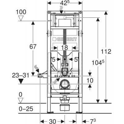 Stelaż podtynkowy do miski wc wiszącej 111396006 Geberit Duofix
