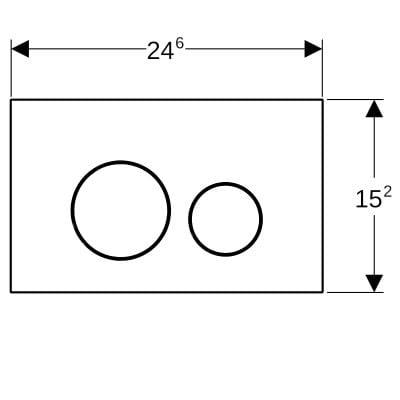 Przycisk spłukujący do wc czarny 115628QD1 Geberit Sigma40