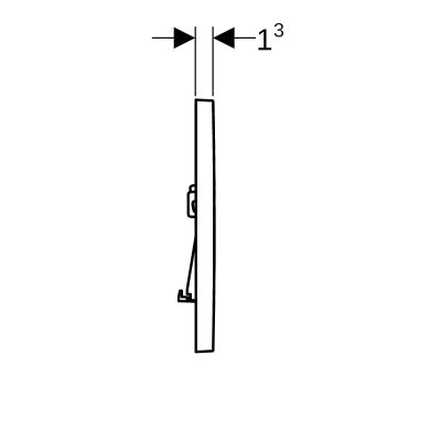 Przycisk spłukujący do wc czarny 115660DW1 Geberit Sigma01