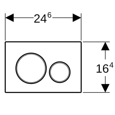 Przycisk spłukujący do wc biały-złoty 115882KK1 Geberit Sigma