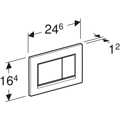 Przycisk spłukujący do wc czarny 115883DW1 Geberit Sigma30