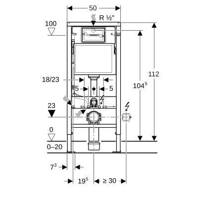 Zestaw miska z deską i stelaż 118345002 Geberit Duofix