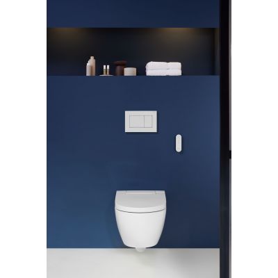 Toaleta myjąca wisząca bez kołnierza spłukiwanie wirowe biała 146350011 Geberit AquaClean
