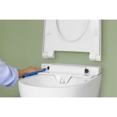 Toaleta myjąca wisząca bez kołnierza spłukiwanie wirowe biała 146350011 Geberit AquaClean